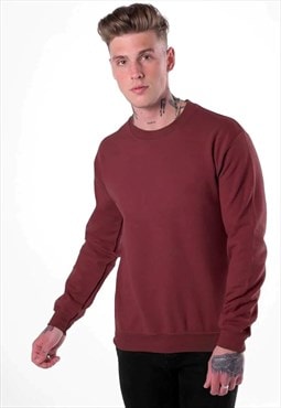 54 Floral Essential Jumper Pullover Sweater - Maroon Red 