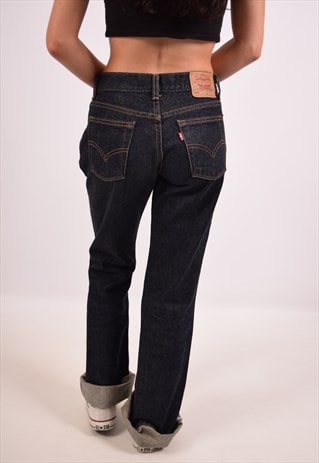 VINTAGE LEVI'S 514 FLARE JEANS NAVY BLUE