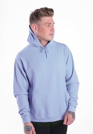 ESSENTIAL BLANK PULLOVER HOODY - DUSTY BLUE