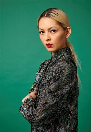 VINTAGE MINI SPARKLE SHIRT DRESS