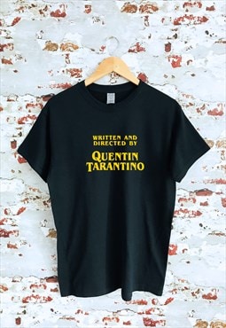 Written & Directed By Tarantino print Black T-shirt