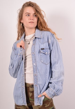 VINTAGE LEE DENIM SHIRT BLUE