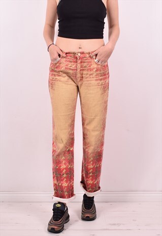 ROBERTO CAVALLI WOMENS VINTAGE JEANS W29 L30 MULTI 90S