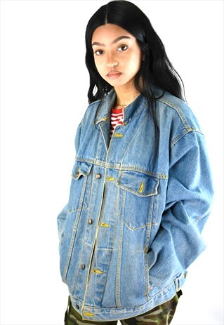 VINTAGE HARD ROCK CAFE OVERSIZED DENIM JACKET