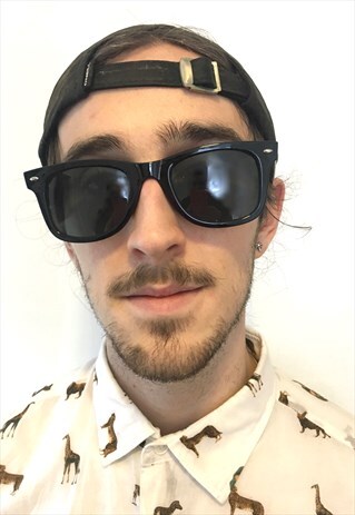 VINTAGE BLACK COOL CLASSIC WAYFARER SUNGLASSES