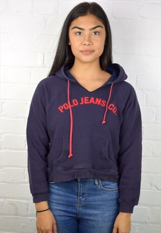 VINTAGE 90'S RALPH LAUREN CROPPED HOODIE