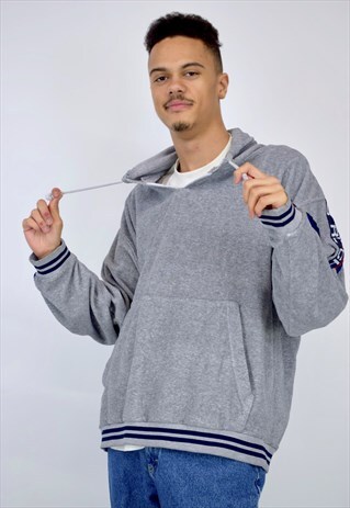 VINTAGE 90'S GREY RALPH LAUREN CHAPS HOODIE