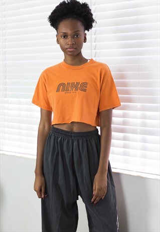 VINTAGE NIKE CROP TOP REWORKED LOGO 90S X 3.9