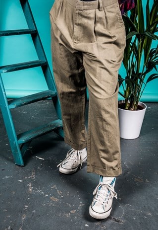 VINTAGE 1980S BEIGE DOCKERS TROUSERS