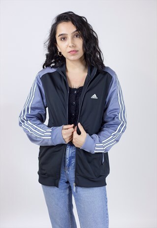 VINTAGE ADIDAS 90'S BLUE/GREY SPORTS JACKET