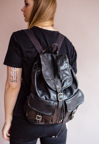 VINTAGE 90S' GRUNGE PATCHWORK RUCKSACK
