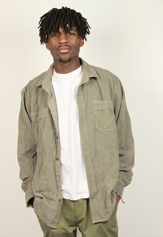 VINTAGE CORD KHAKI SHIRT