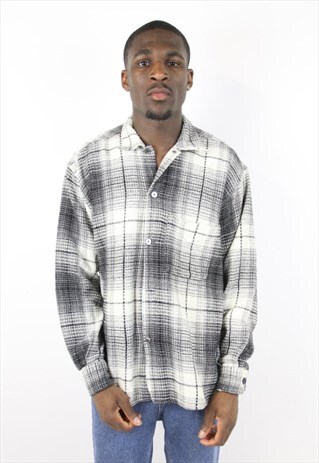 VINTAGE CHECK THICK WAFFLE 90'S PATTERNED SHIRT