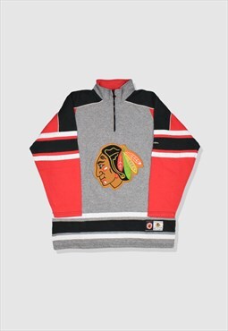 Vintage 90s Champion Chicago Blackhawks 1/4 Zip Sweatshirt
