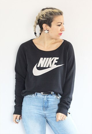 VINTAGE 1990S NIKE BLACK SWEATSHIRT