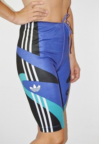 VINTAGE 80S ADIDAS TREFOIL LEGGINGS SHORTS