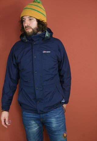 BERGHAUS WINDPROOF WATERPROOF WINTER JACKET NAVY