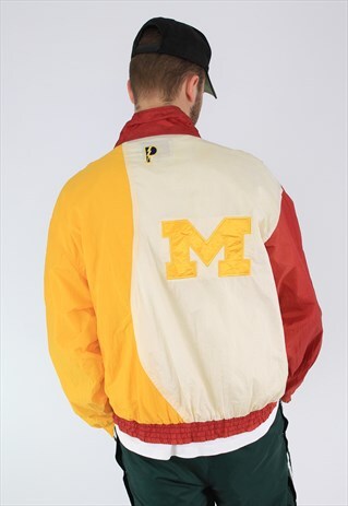 MICHIGAN UNI 90S VINTAGE SPORTS RAIN JACKET
