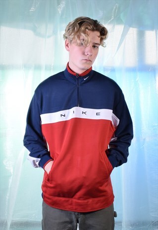 VINTAGE NIKE NAVY, RED AND WHITE SWEATSHIRT