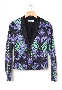VERSACE Tuxedo Blazer Jacket Coat Aztec Printed