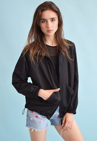 90'S RETRO ATHLEISURE BOMBER SHELL JACKET TOP