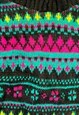 VINTAGE KNITTED JUMPER ABSTRACT PATTERNED KNIT SWEATER