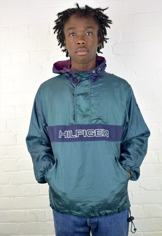 VINTAGE 90'S TOMMY HILFIGER 1/4 ZIP PULLOVER JACKET