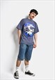 Vintage Polar Bear Sea lions Arctic t-shirt blue for men 90s