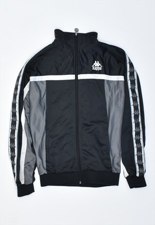 VINTAGE 90'S KAPPA TRACKSUIT TOP JACKET BLACK