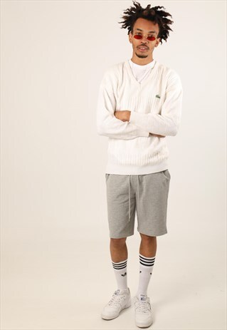 VINTAGE LACOSTE EMBROIDERED LOGO KNITTED SWEATSHIRT