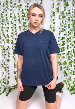 VINTAGE NAVY BLUE CHAMPION T-SHIRT