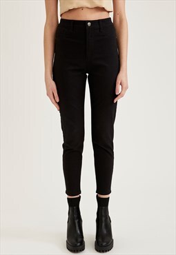 Woman High Rise Jeans - Black