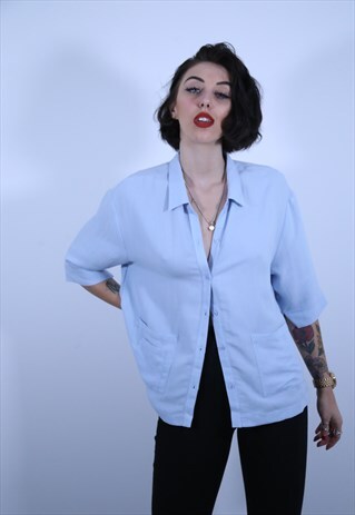 BLUE RELAXED FIT SHIRT