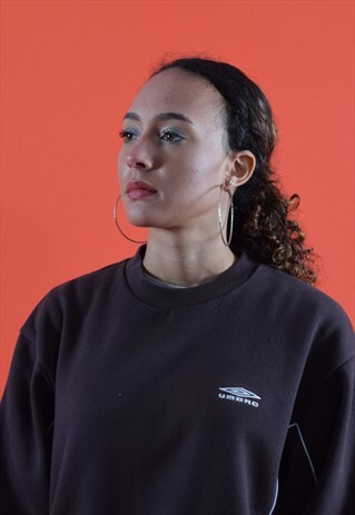 FADED BLACK UMBRO EMBROIDERED SWEATSHIRT