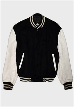 Schott monochrome varsity jacket