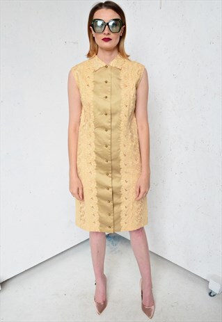 DRESS 80'S VINTAGE DRESS WITH ENGLISH LACE