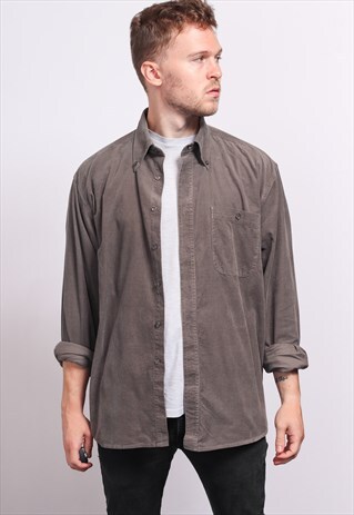 VINTAGE CORDUROY SHIRT GREY