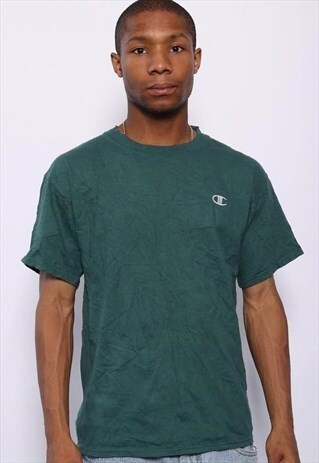 VINTAGE CHAMPION CHEST LOGO T-SHIRT GREEN