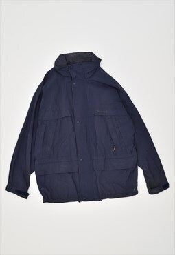 Vintage 90's Timberland Windbreaker Jacket Navy Blue