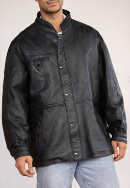 Vintage  Leather Jacket CVF in Black XL