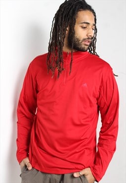 Vintage Adidas 1/4 Zip Sweatshirt Red