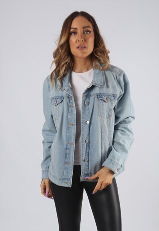 VINTAGE DENIM JACKET FITTED UK 18 XXL (9EAM)