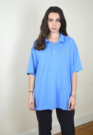 90'S VINTAGE PASTEL BLUE LACOSTE POLO TOP T SHIRT