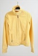 Vintage 00s fleece track jacket in yellow
