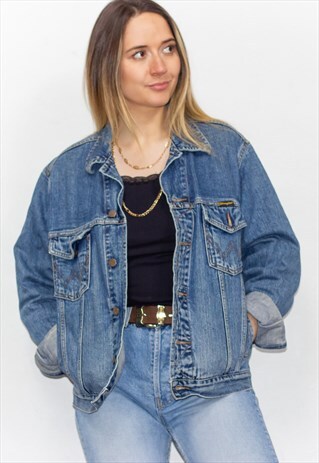 VINTAGE STONEWASH WRANGLER OVERSIZED DENIM JACKET