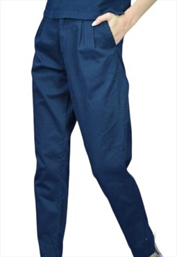 Vintage dark blue classic 80's straight trousers {W585}