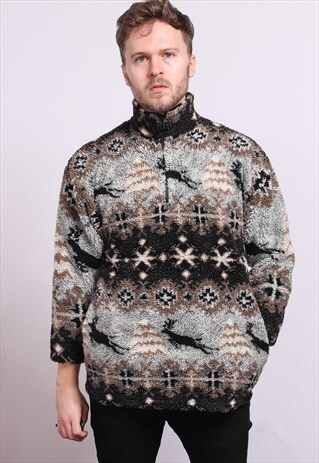 VINTAGE HALF ZIP FLEECE TOP