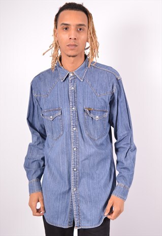 VINTAGE LEE DENIM SHIRT BLUE