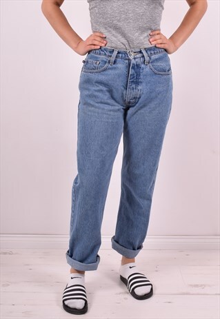 POLO RALPH LAUREN WOMENS VINTAGE JEANS W30 L30 BLUE 90S