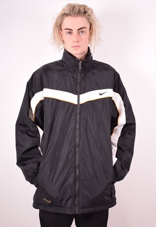 NIKE MENS VINTAGE PADDED JACKET XL BLACK 90S